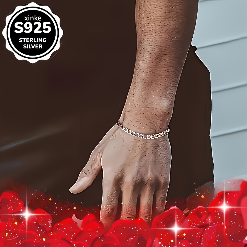 5pc S925 Silver Bracelet Set, Trendy Layering Styles